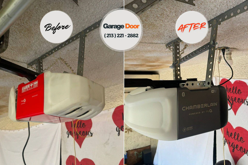Before and after: garage door repair Nottingham, PA